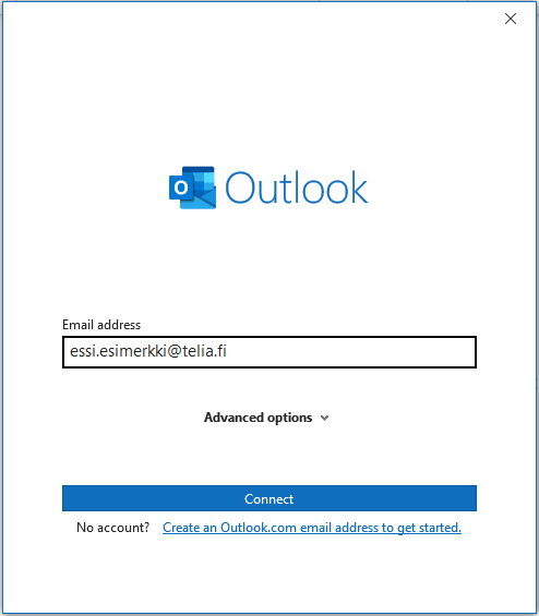 Outlook sähköpostiosoite