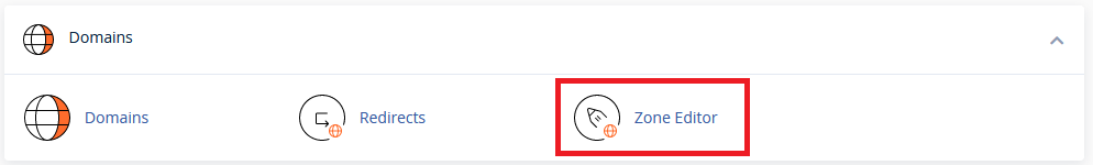 cPanelin Zone editor