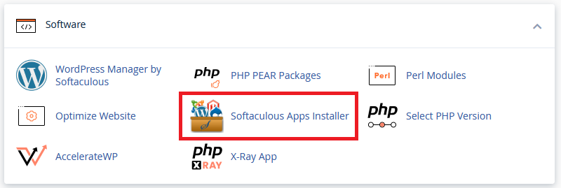 Softaculous Apps Installer cPanelissa