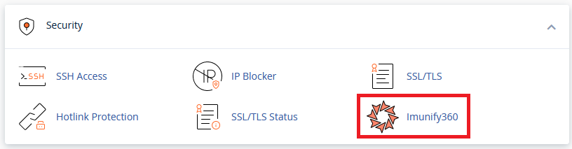 Imunify360 cPanel-hallinnassa