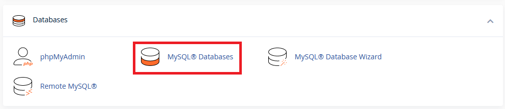 cPanel MySQL-tietokannat